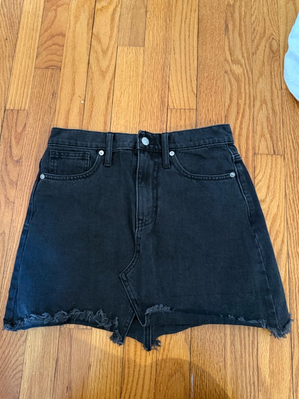 Madewell Black Denim Skirt